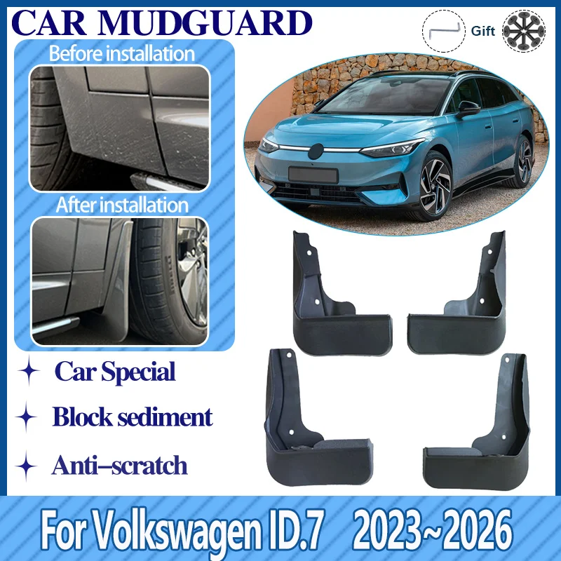 

Автомобильное крыло для Volkswagen VW ID.7 ID7 ID7 2023 2024 2025 2026 Автомобильное колесо, брызговики, комплект автомобильных аксессуаров