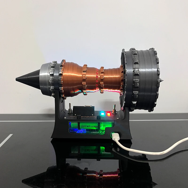 TR900 Exquisite Turbo Fan Engine Model Electric Brushless Motor Function Fan Toy Positive and Reverse Push