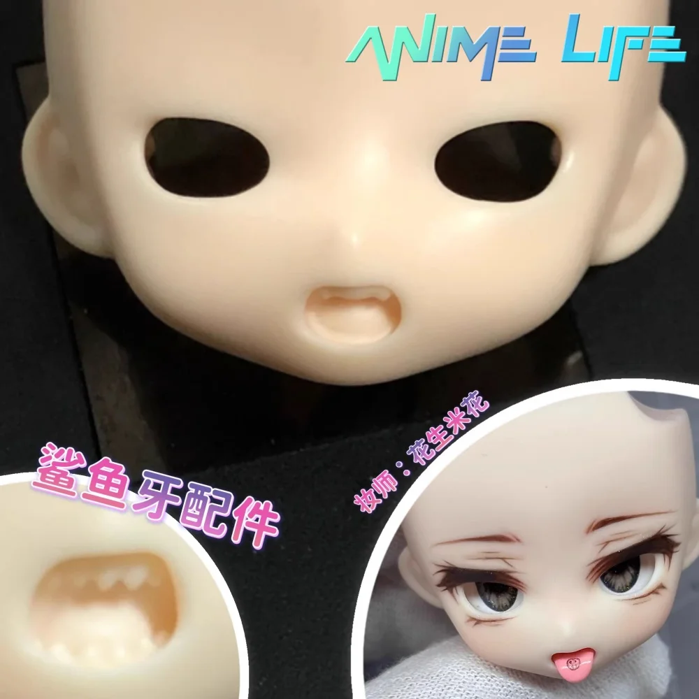 

Original Handmade OB11 1/12 BJD Blank Face Plate Open Eye Alternate Tongue Face Cosplay Gift