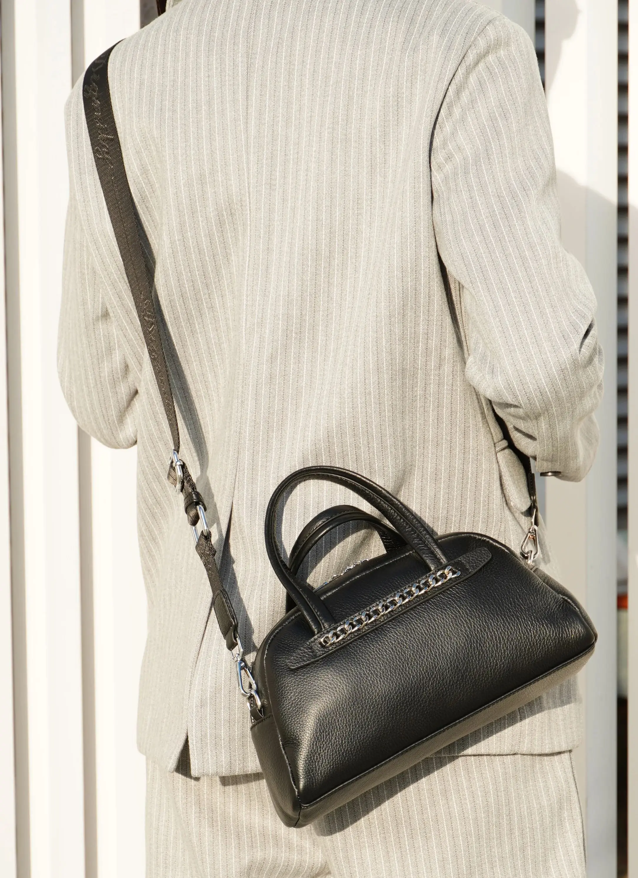 Zency Small Crossbody Bag Wide Strap Soft Leather Shoulder Bag Large Capacity Pockets Double Handles for Daily Work Commute