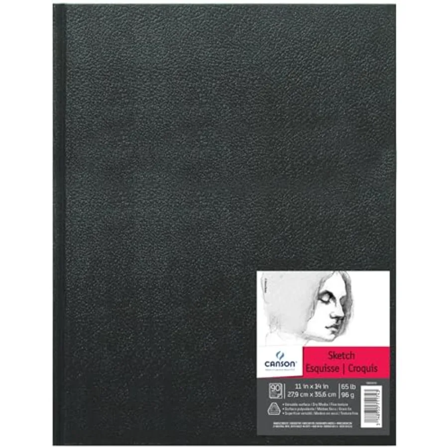 

Скетчбук Artist Series в твердом переплете, 11x14 дюймов, 184 страницы, 65 фунтов/96 г - Бумага для художников для взрослых и студентов - Графитовый оттенок