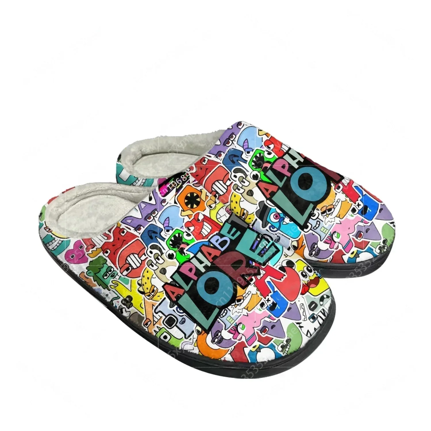 

Домашние хлопковые тапочки Alphabet Lore: высококачественные, плюшевые, для мужчин и женщин, повседневные, теплые, термо-тапочки на заказ