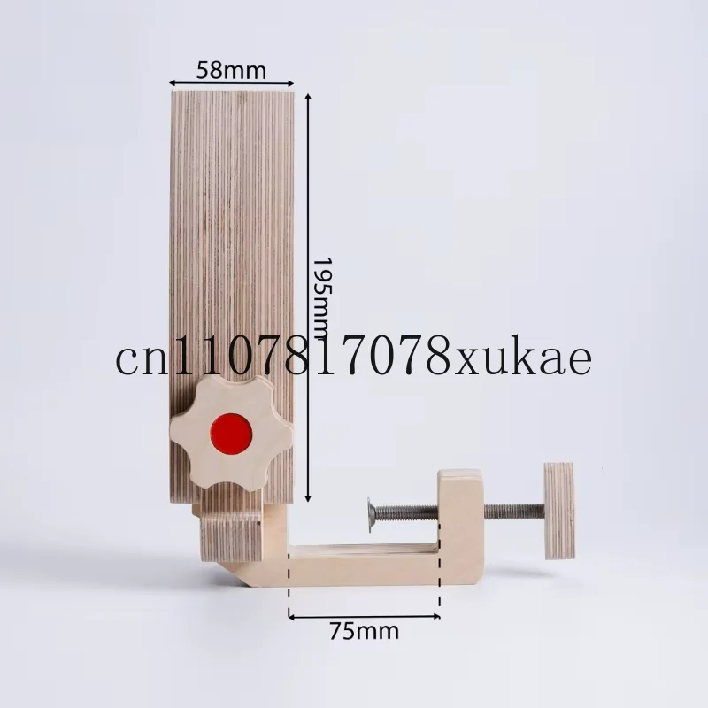 

Leather hand sewn wooden clip DIY handmade leather G clip sewing tool leather craft assisted sewing clip