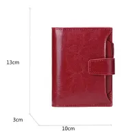 New Short Women Wallets Genuine Leather Zipper Coin Pocket Women Purse Name Engraved Quality Card Holder Kpop Female Wallet - Image 2
