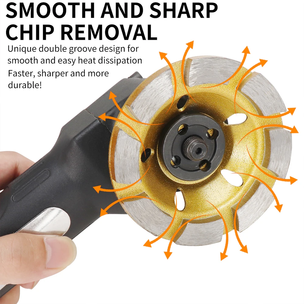 1pc100/125/150/180mm Concrete Stone Ceramic Turbo Diamond Grinding Cup Wheel Disc Stone Ceramic Marble Cutting For Angle Grinder