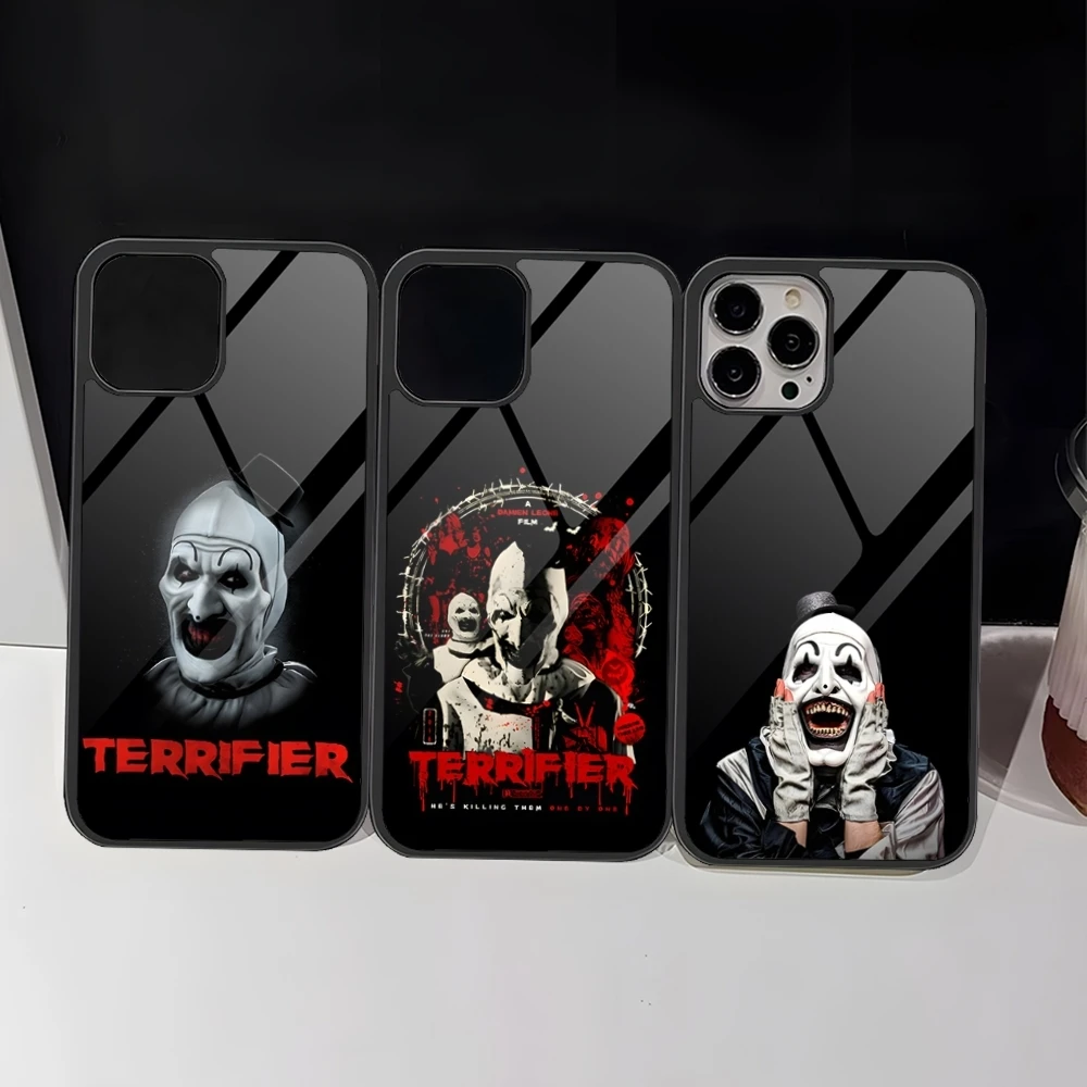 Horror Movie Terrifier Phone Case For Iphone 16 Pro 15 Pro Max 14 12 11 13 Mini 8 7 Plus X Xs XR PC+TPU Design Cover