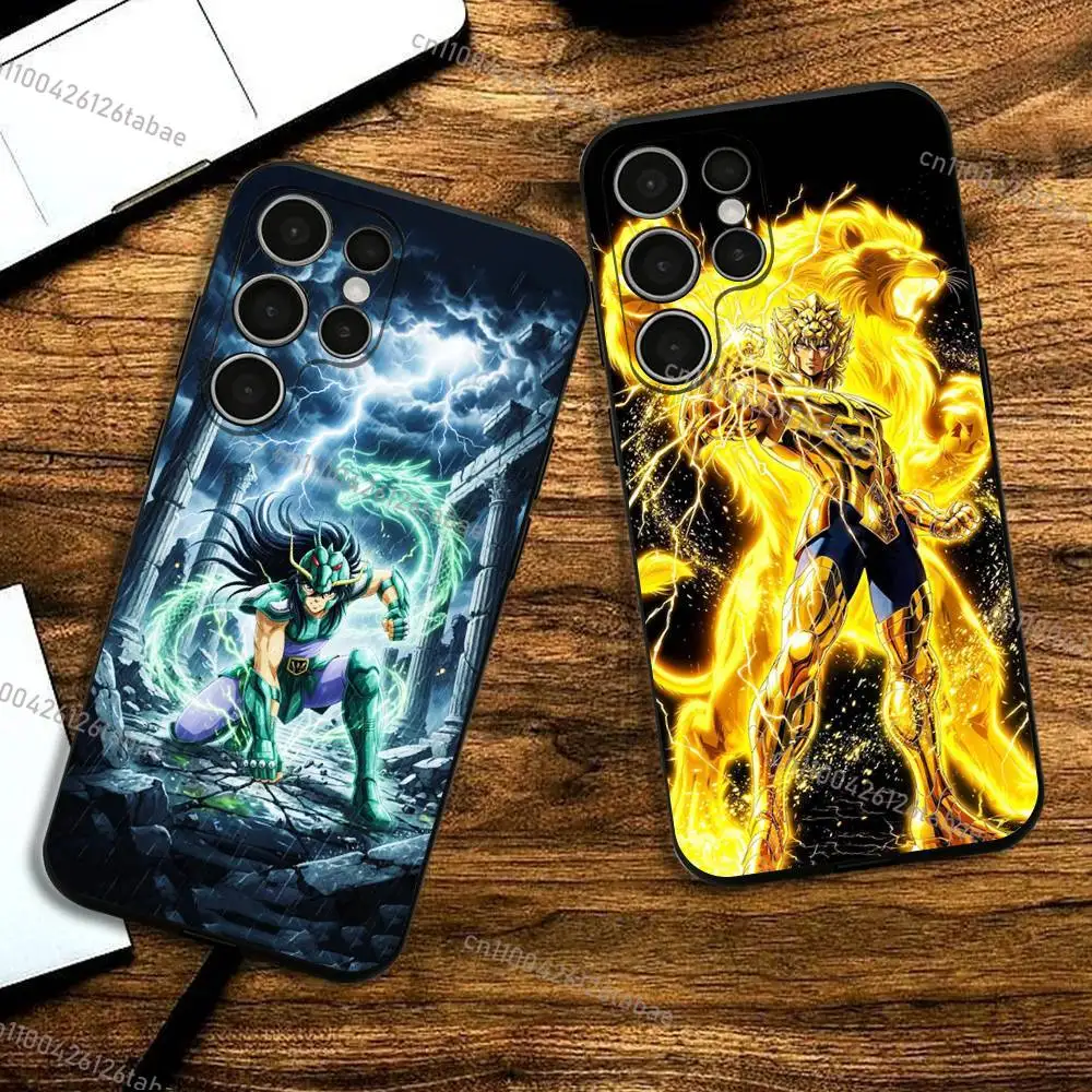 

S-Saint Seiya Knights Silicone Case For Samsung S25 24 23 22 21 20 Plus Ultra 5G Lite Shockproof Cover