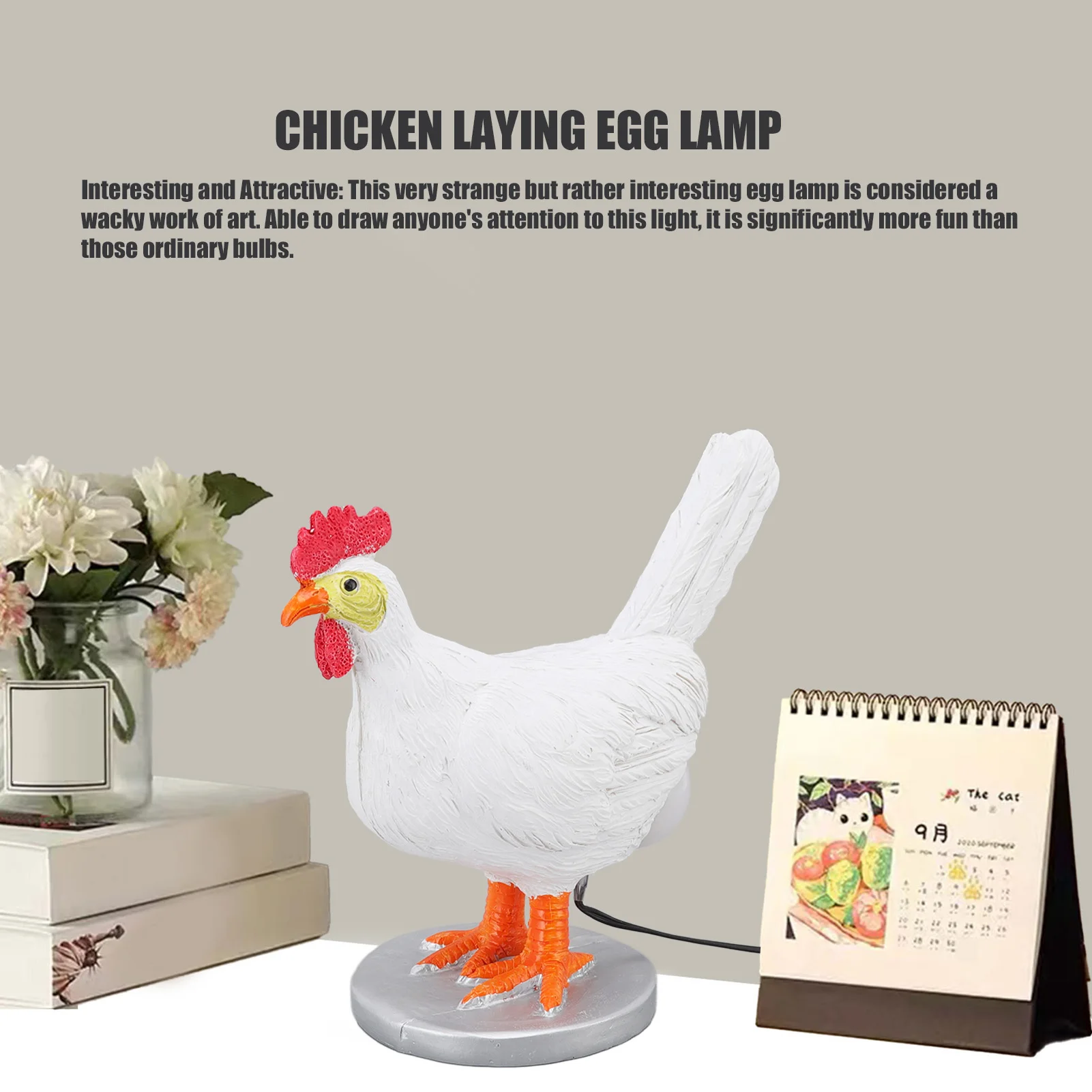 Huhn Lampe lustiges Huhn legen Ei Licht lebensechtes Harz führte Hühnerei Lampe niedlichen Kinder Nachtlicht für Schlafzimmer Wohnzimmer