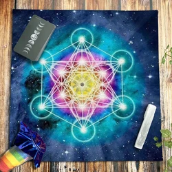 New Tarot Tablecloth Velvet Altar Cloth Pagan Witchcraft Hexagram Crystal Pendulum Oracle Card Pad Divination Astrology Supplies