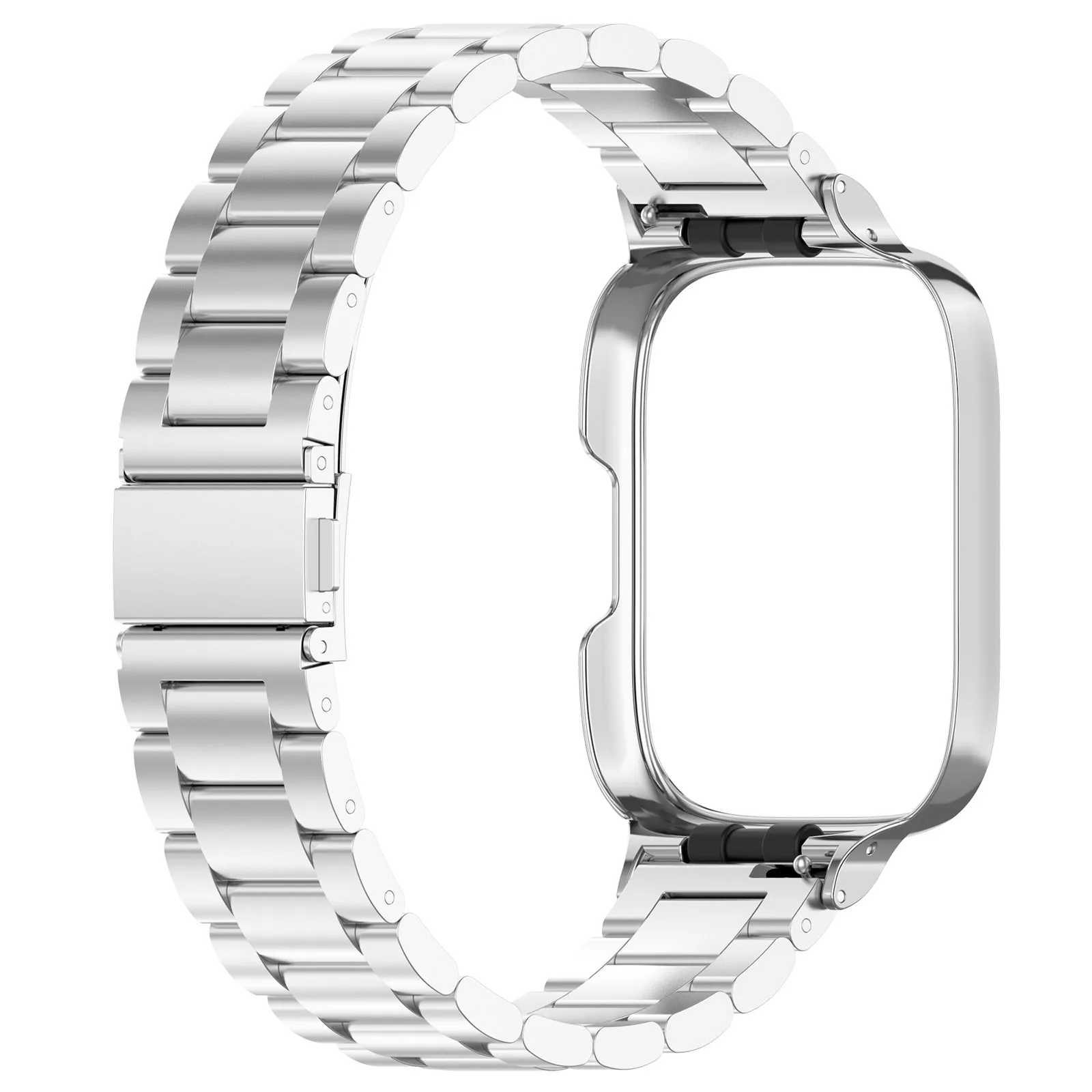 For Redmi Watch 3 Active Stainless Steel Wristband With Watch Frame Smartwatch Band Strap Business Style Correa