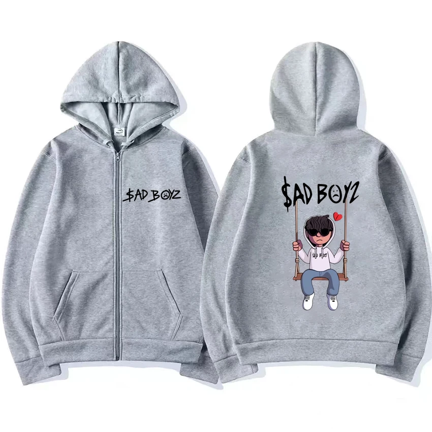 Hot sale Junior H Sad boyz Love Graphics Sweatshirt Jacket Men Women Fashion Fleece Zipper Hoodie coat Unisex Casual pullovers