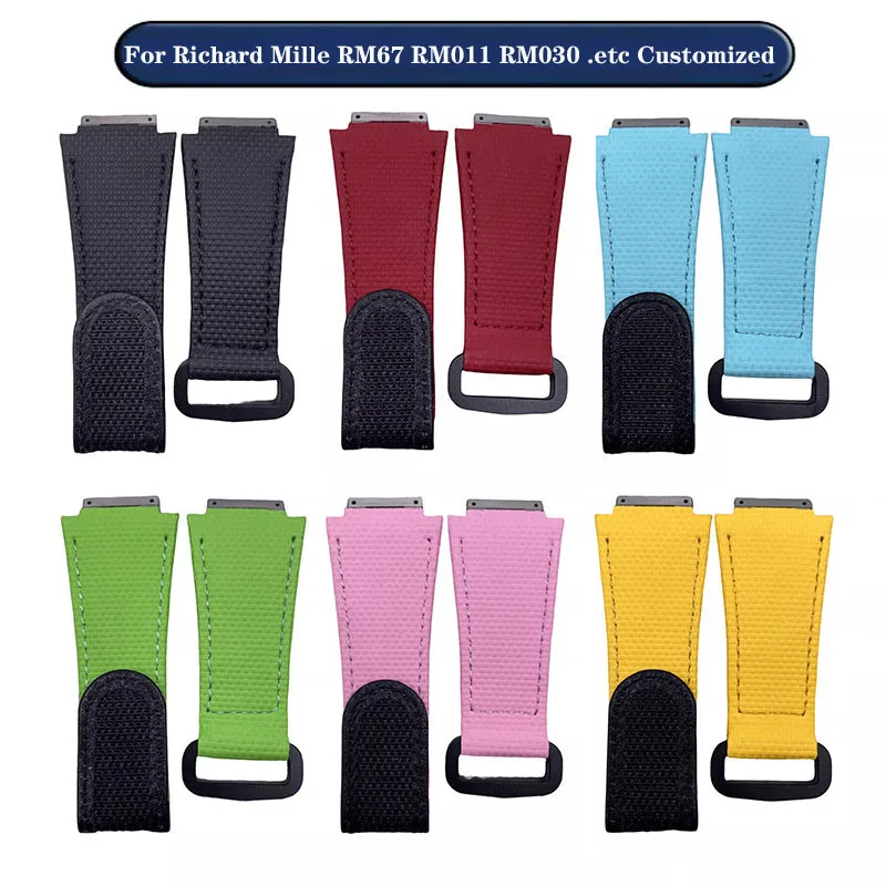 

Ремешок для часов Richard Mille из фторкаучука RM67-02 RM011 RM030 RM035 RM055 RM35-01 Индивидуальный резиновый ремешок для часов FKM Размер S M L