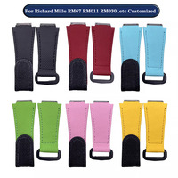 For Richard Mille Fluororubber Watch Strap RM67-02 RM011 RM030 RM035 RM055 RM35-01 Customized FKM Rubber Watchband S M L Size