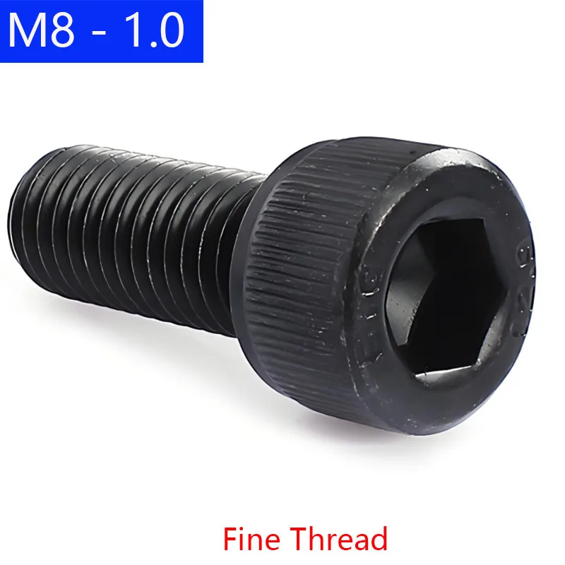 M8 - 1,0 (8 мм) Винты с головкой под торцевой резьбой FINE 12,9, легированная сталь, оксид черного цвета DIN 912 ISO 4762 M8 - 1,0 (8 мм) Винты с головкой под торцевой резьбой FINE 12,9, легированная сталь, оксид черного цвета DIN 912 ISO 4762