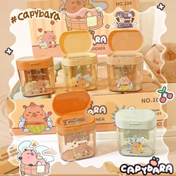 Sacapuntas kawaii para niños, material de oficina, material escolar, artículos de papelería, lindo capybara