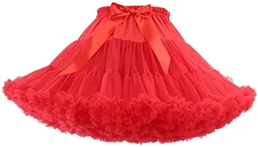 Spring Fashion Womens 3-Layered Pleated Tulle Petticoat Tutu Puffy Party Cosplay Skirt