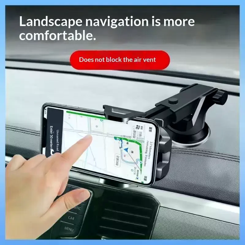 Universal Windshield Car Mount with 360° Turn Easy Setup for GPS Tracking