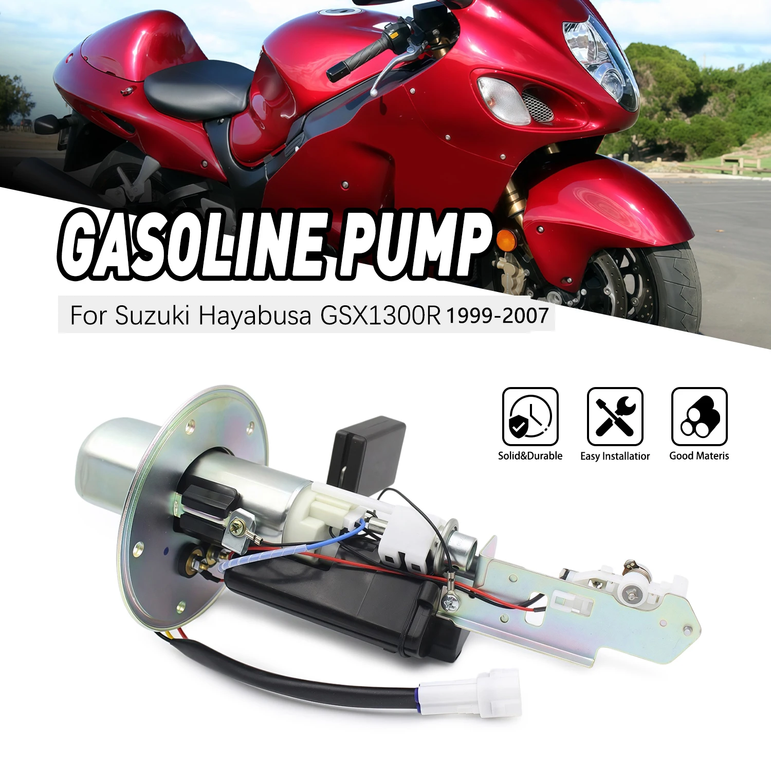 Fuel Pump Module Assembly Compatible 15100-24FB0 UCT30SU7 For Suzuki Hayabusa GSX1300RZ GSX1300R 1999-2007 15100-24FA0