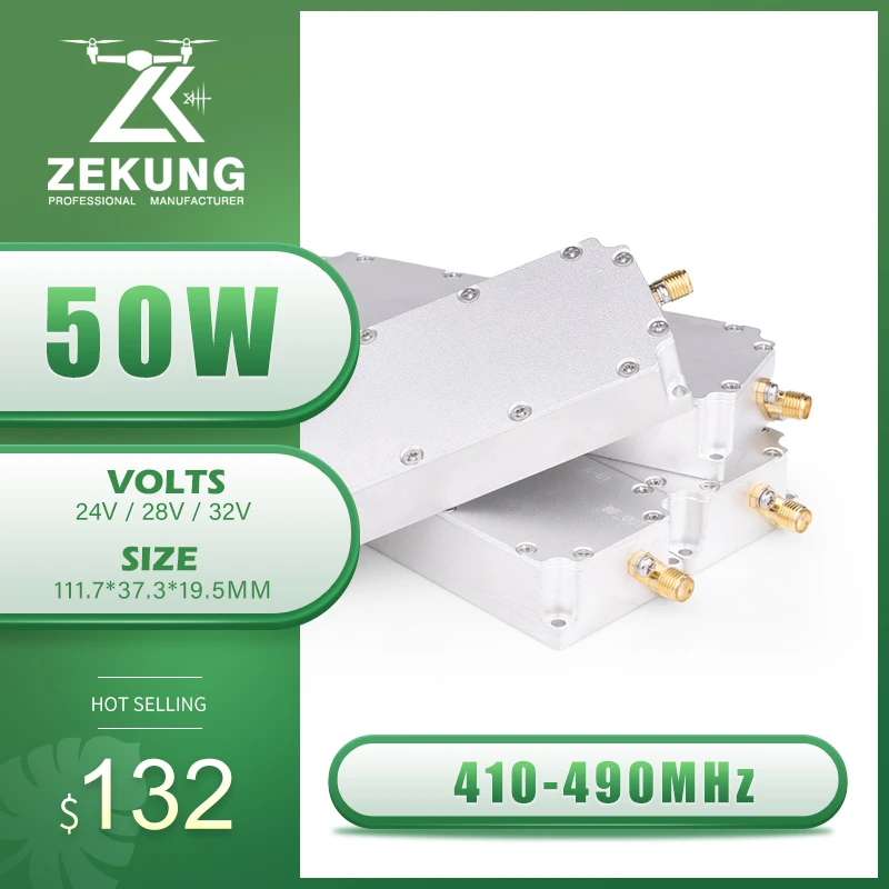 50W 410-490MHz mit Zirkulator 500-600MHz 800-900MHzGan 50W 433MHZ 900MHZ 1,2G5,8G Ausgangsleistungsmodul Uav Drohnenzähler FPV