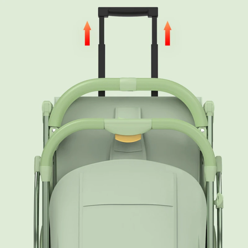 Lichtgewicht Tweeweg Kinderwagen Multifunctionele Kinderwagen Met Verstelbare Rugleuning Draagbare High-View Baby Auto Met Één Hand Opvouwbaar