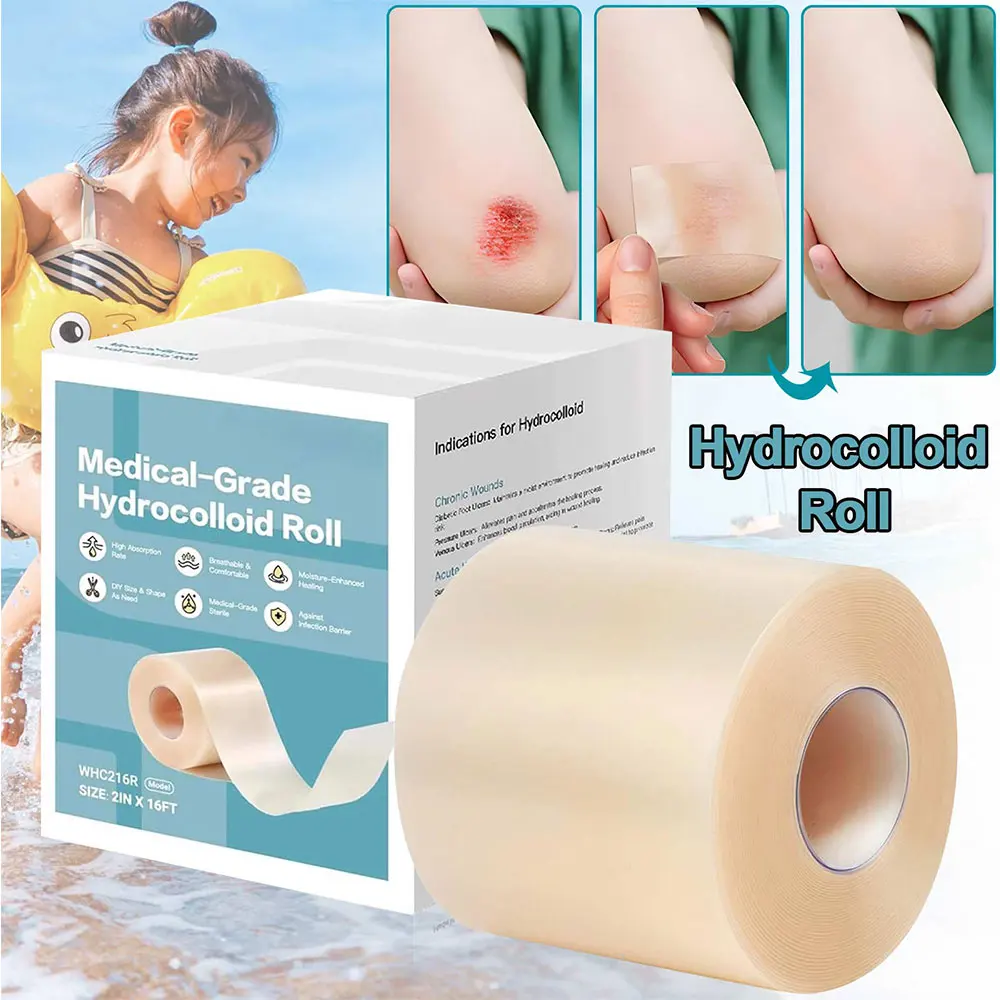 

Гидроколлоидный рулон для ухода за ранами, водостойкие самоклеящиеся гидроколлоидные пластыри для лица, тела, сжигания, аксессуары для ран