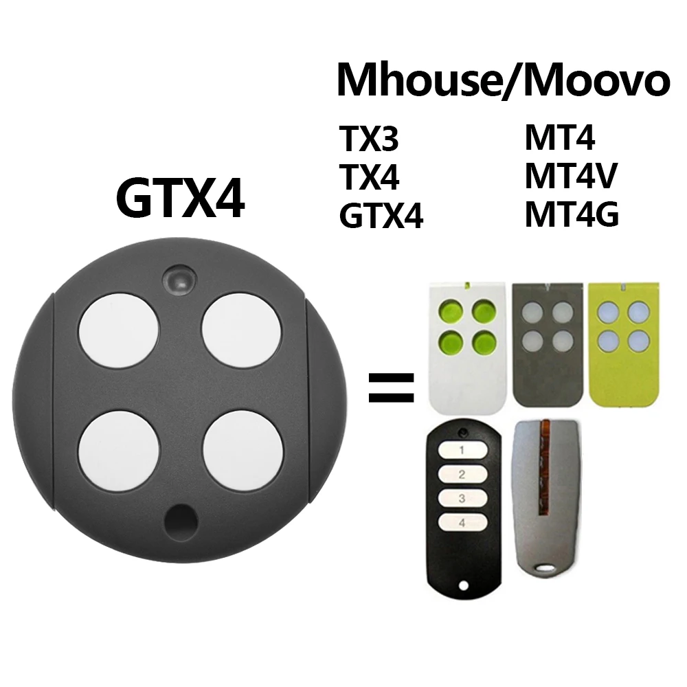 Newest For Myhouse Mhouse TX3 TX4 GTX4 MT4 MT4V MT4G Garage Door Remote Control Gate Opener 433.92MHz Rolling Code Transmitter