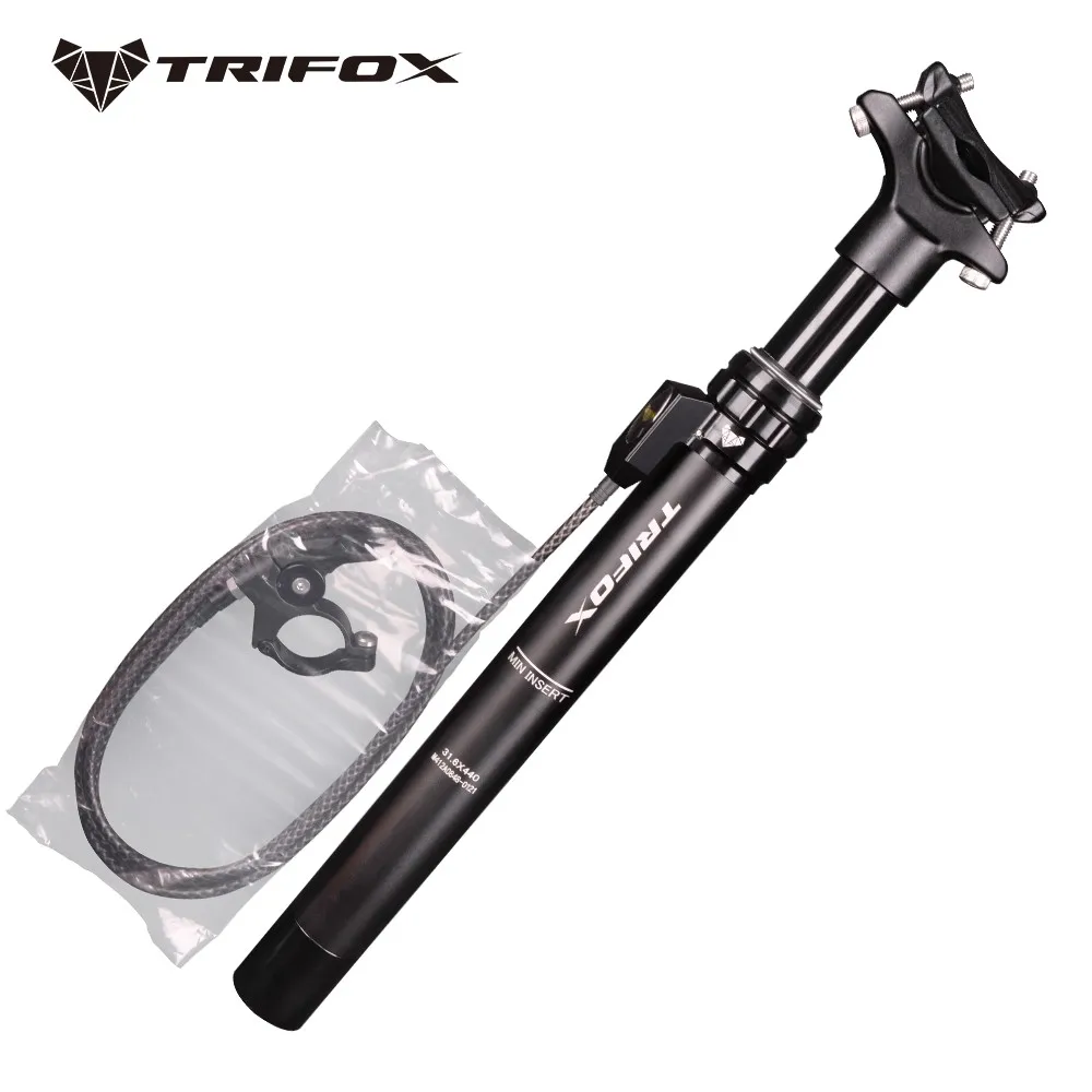 

TRIFOX Official Store AIR Bike Length 440mm (125mm travel) Linelength 1500mm Center Routing(APM316) Dropper Tube Seatpost