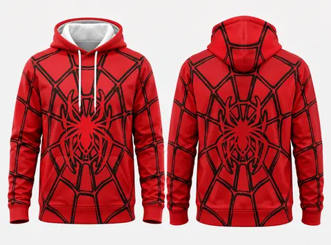 3D Printed Spider Pattern Fall-winter Hooded Sweatshirt for Men Casual Sports Jacket Pullover Streetwear Women's Top Harajuku