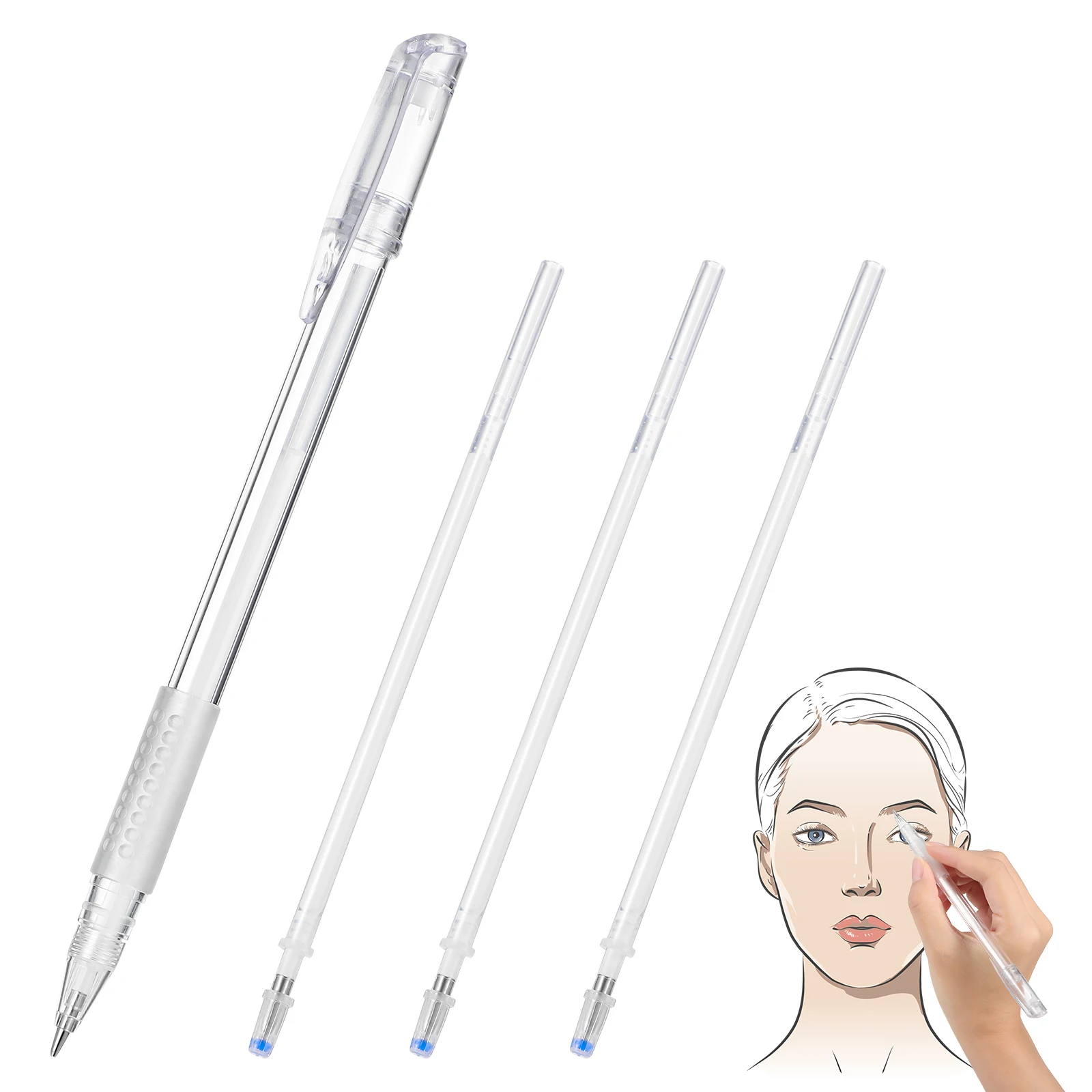 

Single Head Eyebrow Marker Pen 1mm Core Tattoo Position Tool Portable Makeup Maker White Tattooing Pen Multifunctional Body