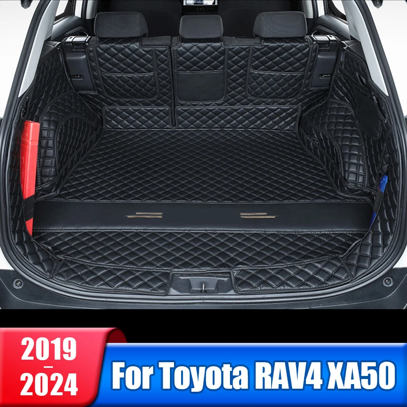 

Кожаный коврик для багажника автомобиля для Toyota RAV4 XA50 2019 2020 2021 2022 2023 RAV 4 XA 50, гибридная подкладка для груза, накладка, аксессуары