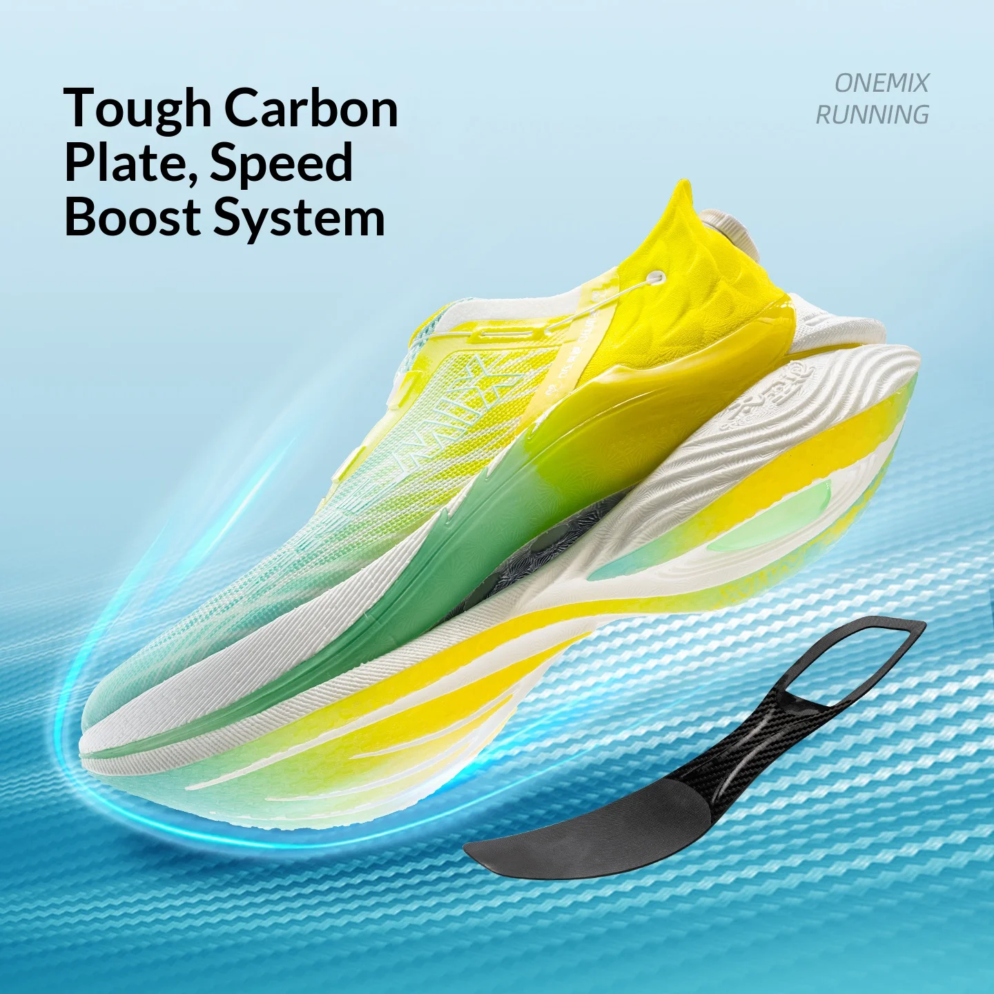 ONEMIX Cool And Tough Carbon Plate Shock Absorption Racing Running Shoes For Women Elastic Marathon Sports Shoes For Men 23616