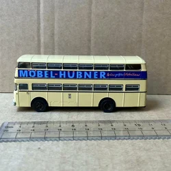 1:87 scala HO D2U BUS autobus a due piani modello di auto in plastica giocattolo plastica ornamento da collezione Souvenir giocattoli auto