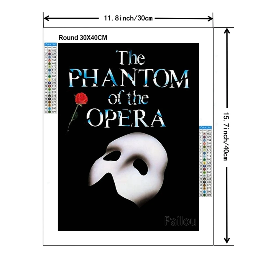Romatic Love Movie The Phantom Of The Opera Diamond Art Painting Cross Stitch Gerard Butler Rhinestone Picture Room Decor