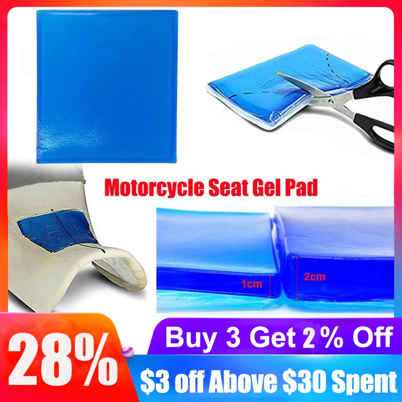 

Motorcycle Seat Gel Pad Comfortable Soft Cushion Shock Absorption Mat Blue Motorbike Scooter Motorcycle Motor Seat Cushion Pads