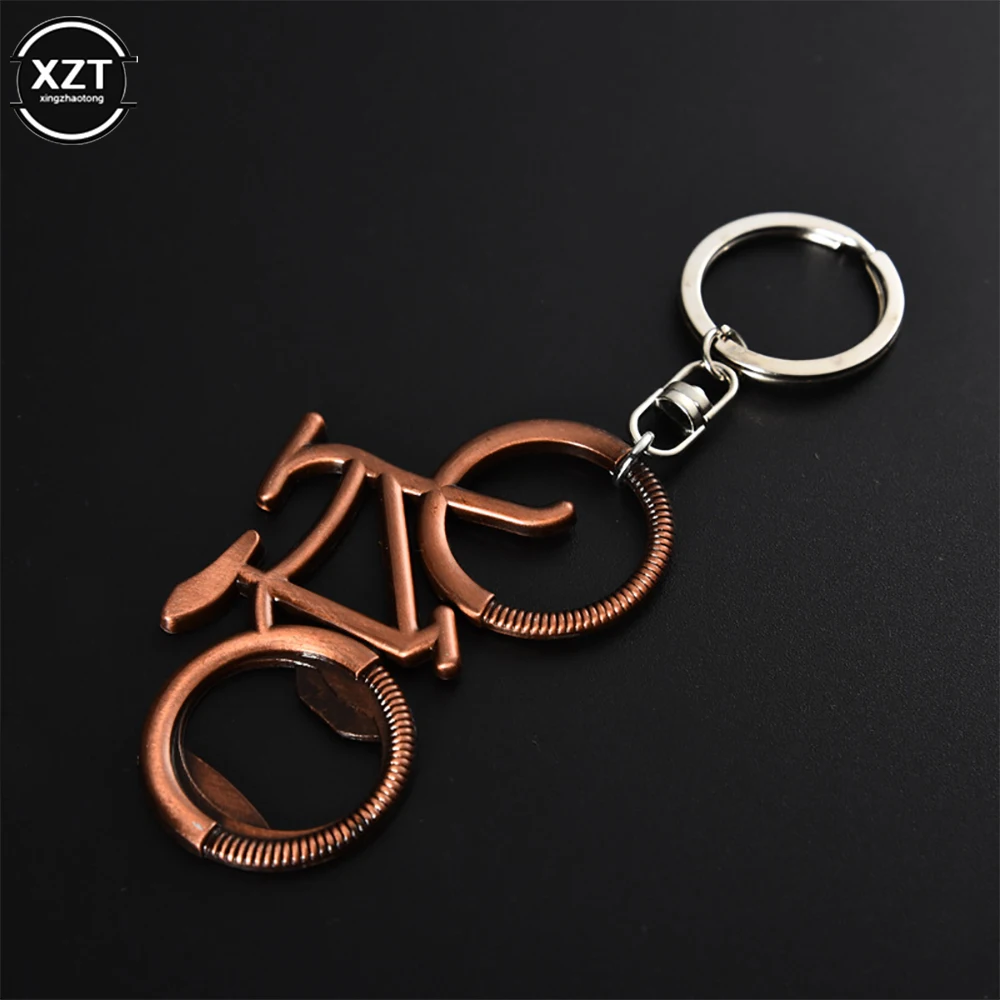 New 1 PC Metal Beer Bicycle Bottle Opener Retro Bike Keychain Key Rings For Lover Biker Bottle Openers Creative Gift For Cycling