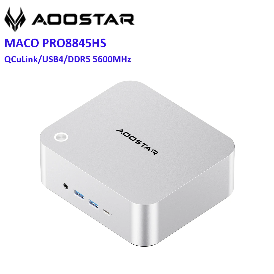 AOOSTAR MACO Mini PC AMD Ryzen 7 PRO 8845HS Dual DDR5 5600MHz SSD PCIe4.0 WiFi 6 BT 5.2 Dual 2.5G LAN OCulink Computer desktop