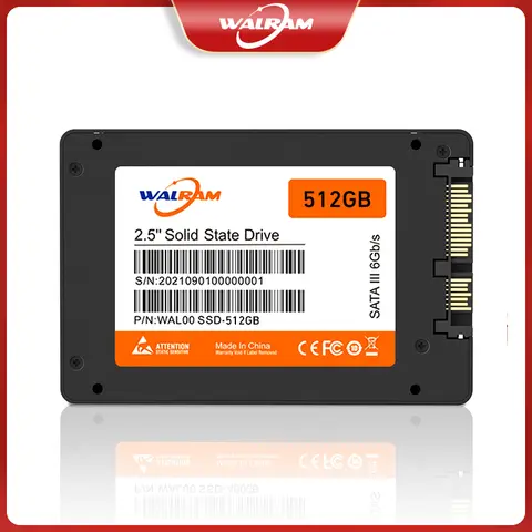 WALRAM SSD 512gb 2.5 SATA3 120GB 240GB 128GB 256GB 480GB 500GB 하드 디스크 HDD 솔리드 스테이트 드라이브 데스크탑 PC 노트북 Ssd 1tb