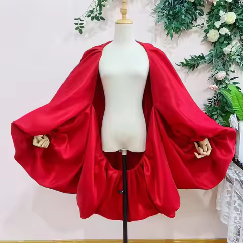 Long Sleeve Evening Bolero Wedding Jacket Shawl for Women Cloak Cape Overcoat Dress Accessories Customize Color