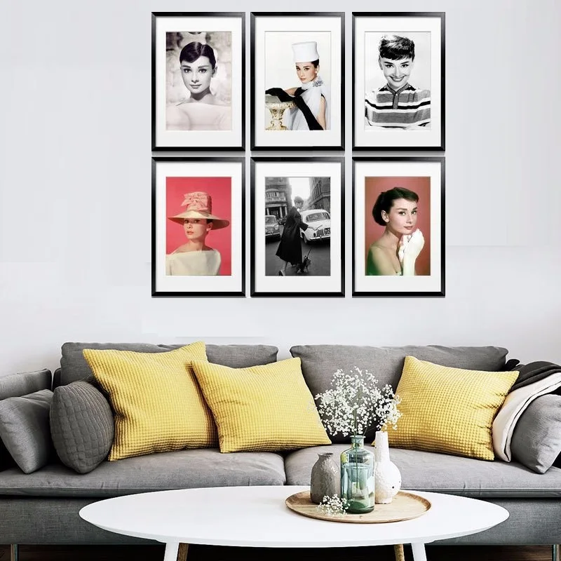 Angel's Art Unframed Classical Audrey Hepburn Print Modern Giclee Wall Decor Canvas Painting