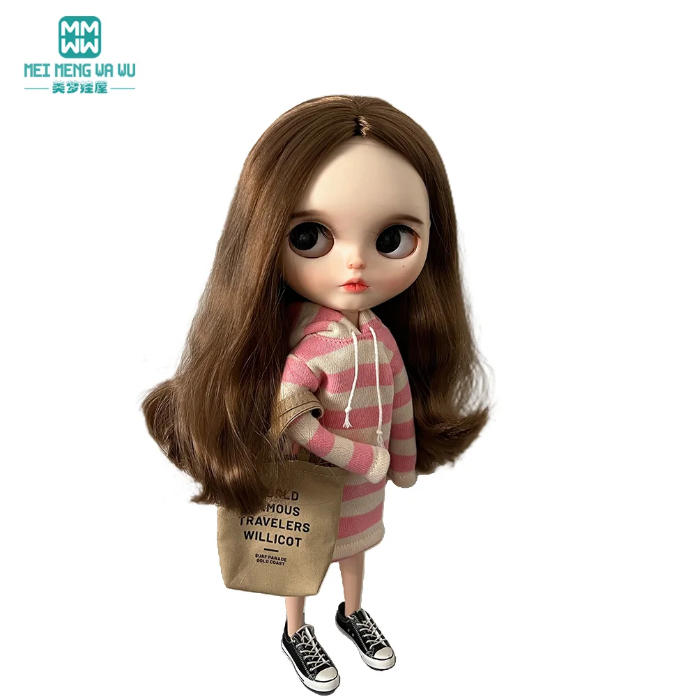 Blyth pakaian boneka Fashion rajut, mantel, jaket, Hoodies, legging, tas, Fit Azone, aksesoris boneka oitsu hadiah gadis