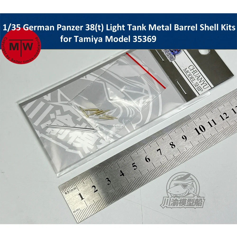 

1/35 Scale German Panzer 38(t) Light Tank Metal Barrel Shell Kits for Tamiya Model 35369 CYT306