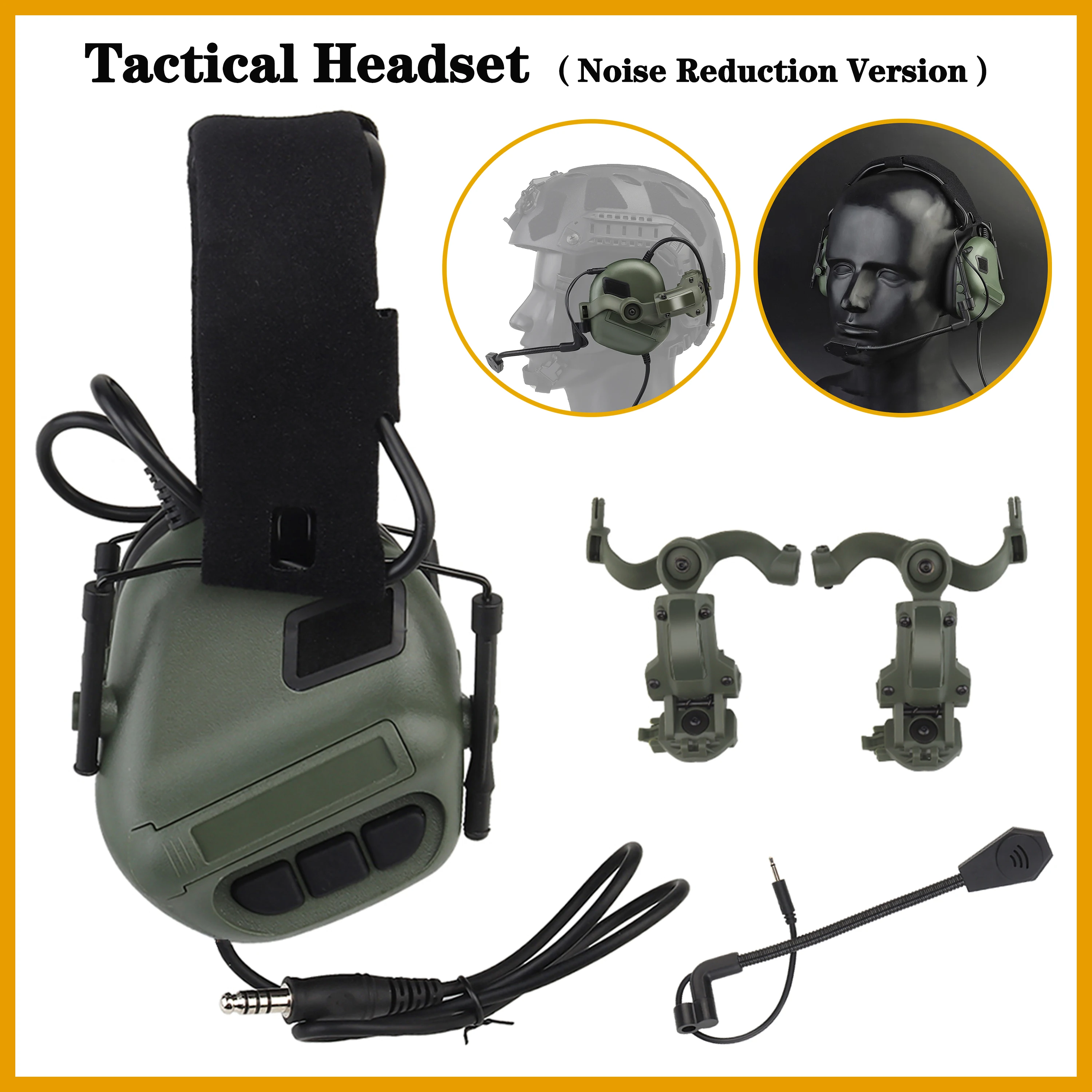 

Tactical Hearing protection Noise-cancelling earmuffs, hunting shooting sports headphones, shock-cancelling pickups and adapters