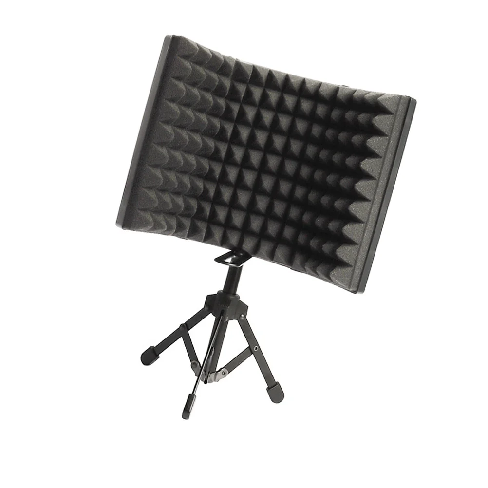 

1Set Foldable Microphone Isolation Shield Windproof Sound Absorber for Recording Studio Broadcast Karaoke Computer Audio