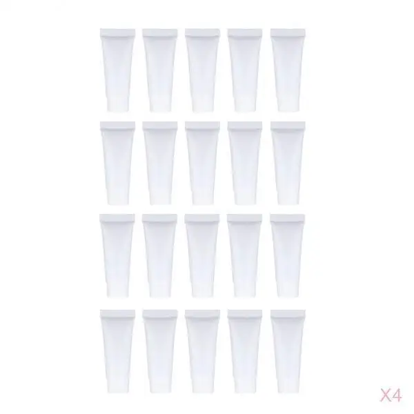 80x Hand Cream Squeeze Tubes Refillable Balm Shampoo Sample Bottles Vials
