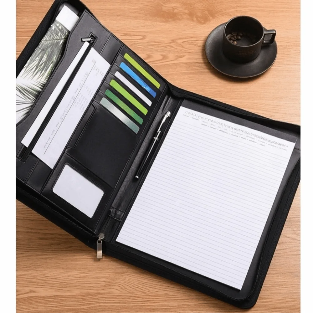 A4 PU Document Folder with Zipper description 9