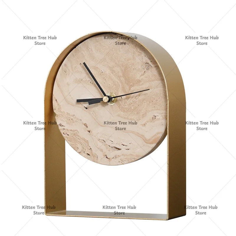 Light Luxury Modern Office Decoration High-end Model Room Study Clock Decoration Bookshelf Desktop Craft Decoration