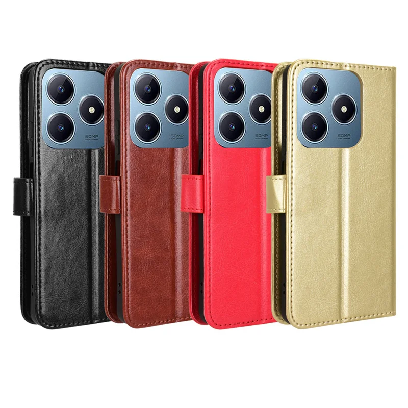 Suitable For OPPO Realme Note 60 4G Case Luxury Magnetic Wallet PU leather Phone Bags for OPPO Realme Note 60 Case Cover image 6