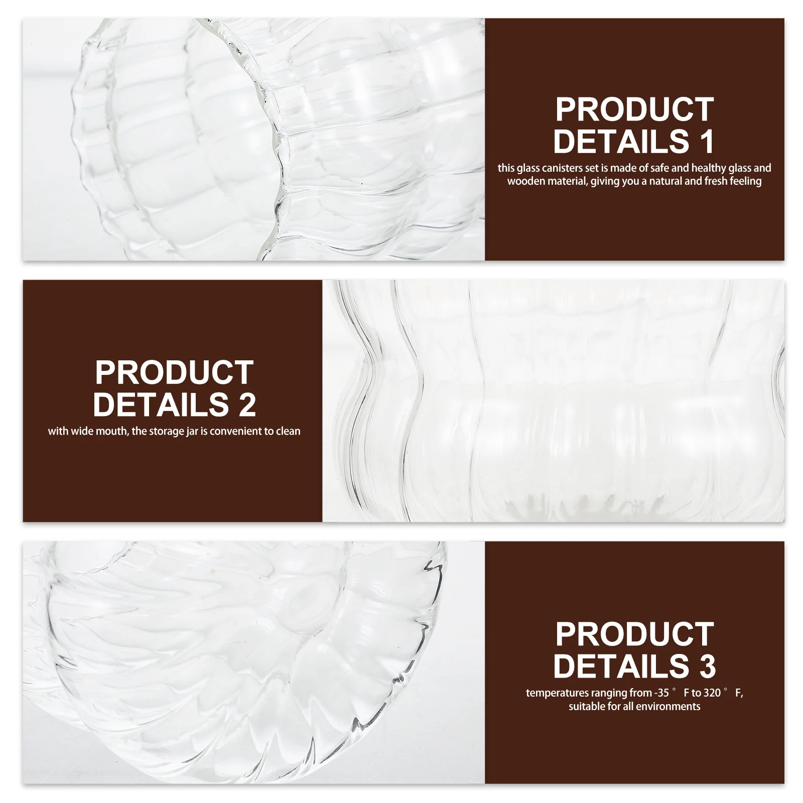 

2Pcs Glass Food Storage Canisters Wooden Lid Airtight Jars Pantry Containers for Tea Coffee Pantry Jars Glass Storage Containers