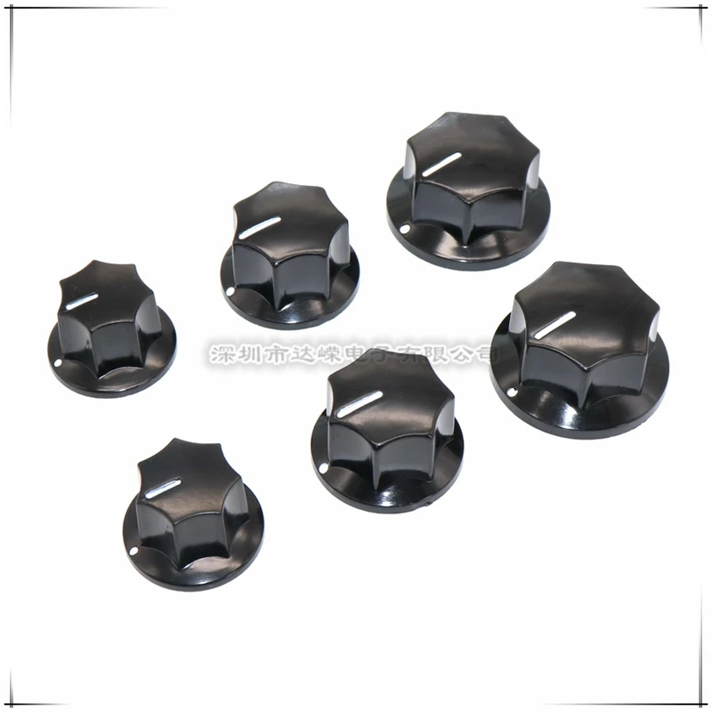 5PCS B01/02/03 bakelite knob cap Potentiometer knob Electronic instrument switch cap Copper core circular hole Inner Hole 6mm