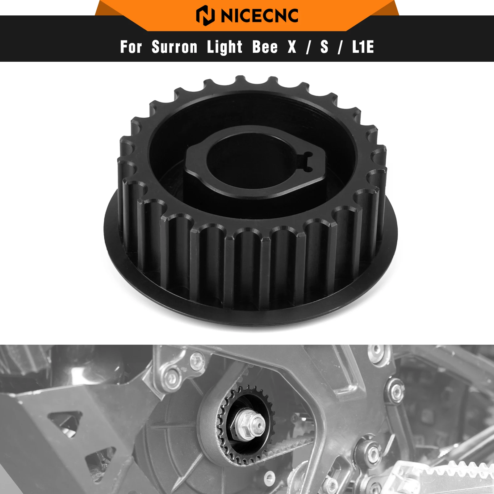 NICECNC For Surron Light Bee X Electric Dirt Bike 24 Teeth Primary Pulley For SUR-RON Light Bee S Segway X160 X260 2024 2025